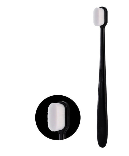 Portable soft-bristled toothbrush, single tube, home care toothbrush with plush bristles.