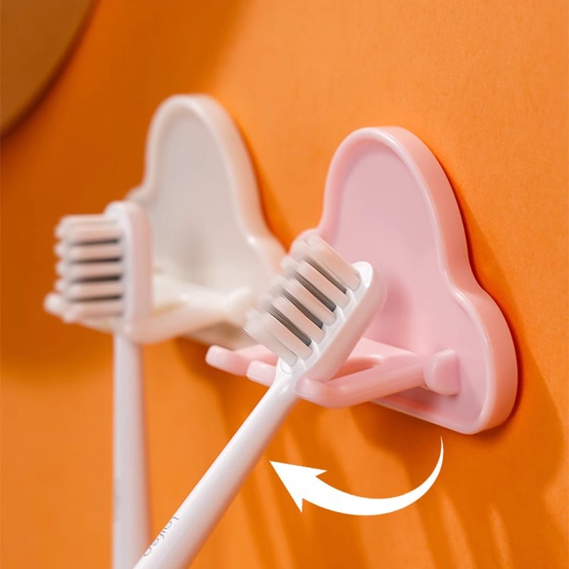 Wall-mounted toothbrush holder, no drilling required, high-end design, cartoon cloud design, multi-functional bathroom vanity.