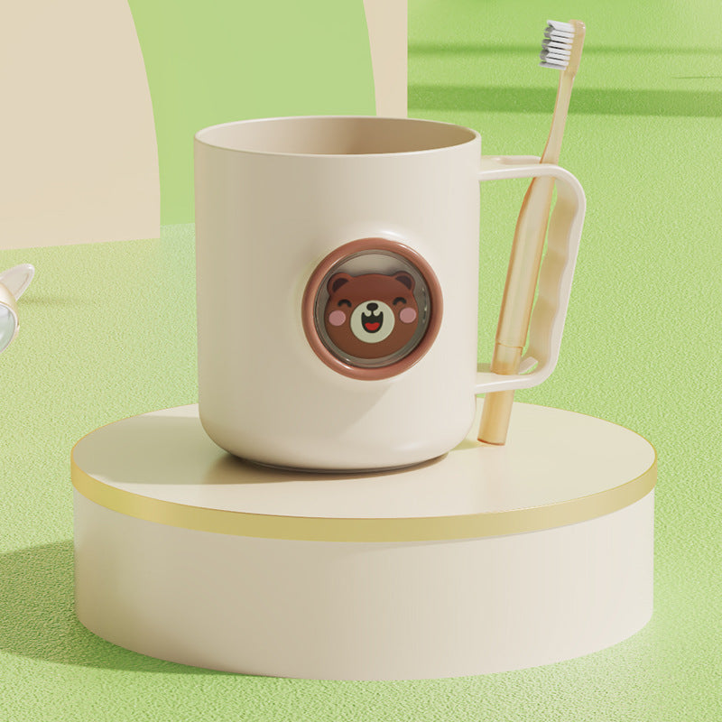 Cute and adorable mouthwash cup for babies, children, students, dormitories, home use, couples, toothbrush cups, water cups, and wash cups with handles.