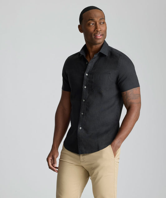 Wrinkle-Resistant Linen Short-Sleeve Cameron Shirt