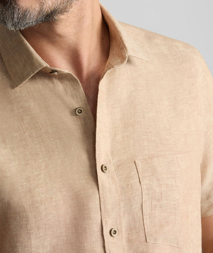 Wrinkle-Resistant Linen Short-Sleeve Cameron Shirt