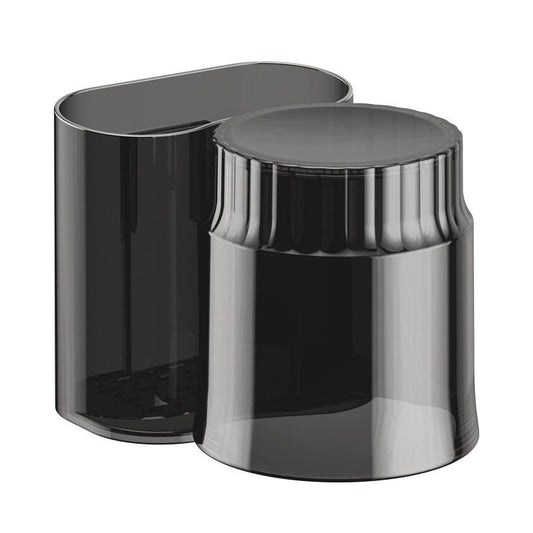 Wall-mounted toothbrush and cup holder, no-drill toothbrush and cup set, bathroom wall-mounted toothbrush storage.